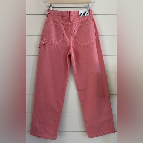 “SNACKS” by MOTHER Pink High Rise Wide Leg Jeans NWT - Picture 4 of 4
